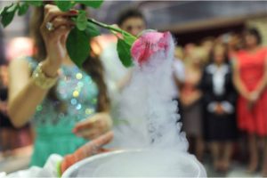 Роза в опыте в Азотное шоу