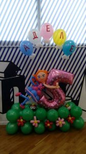 цифра пять из шариков