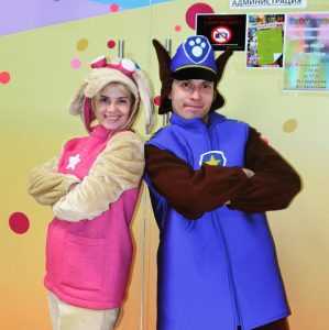 Аниматоры Гонщик и Скай в Алматы